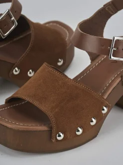 Discount Sandali tacco 8cm camoscio Donna Sandali Tacco Alto