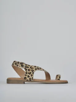 New Sandali tacco 1cm cavallino Donna Sandali Tacco Basso