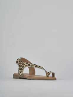 New Sandali tacco 1cm cavallino Donna Sandali Tacco Basso