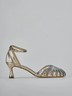 New Sandali tacco 9cm laminato Donna Sandali Tacco Alto