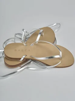 Sale Sandali tacco 1cm laminato Donna Sandali Tacco Basso