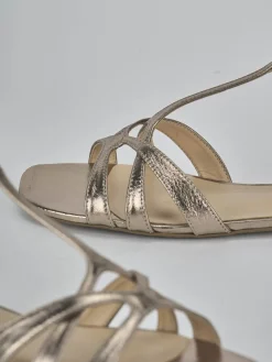 Sandali tacco 1cm laminato Donna Sandali Tacco Basso