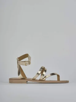 Discount Sandali tacco 1cm laminato Donna Sandali Tacco Basso