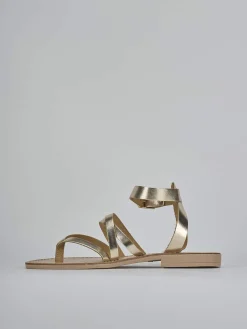 Discount Sandali tacco 1cm laminato Donna Sandali Tacco Basso