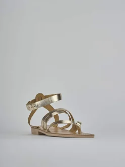 Discount Sandali tacco 1cm laminato Donna Sandali Tacco Basso