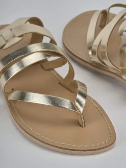 Discount Sandali tacco 1cm laminato Donna Sandali Tacco Basso