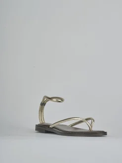 Discount Sandali tacco 1cm laminato Donna Sandali Tacco Basso