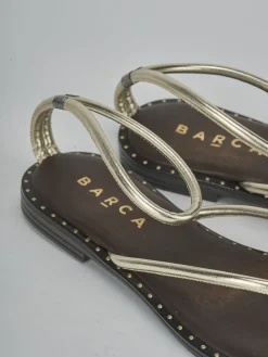 Discount Sandali tacco 1cm laminato Donna Sandali Tacco Basso