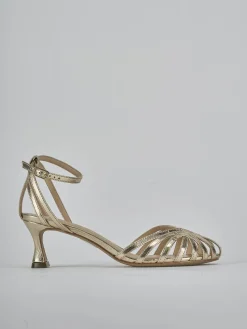 New Sandali tacco 5cm laminato Donna Sandali Tacco Alto