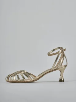 New Sandali tacco 5cm laminato Donna Sandali Tacco Alto