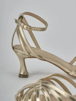 New Sandali tacco 5cm laminato Donna Sandali Tacco Alto