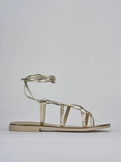 Online Sandali tacco 1cm laminato Donna Sandali Tacco Basso