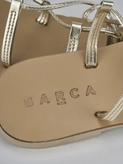 Online Sandali tacco 1cm laminato Donna Sandali Tacco Basso