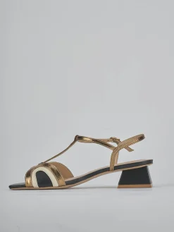 Sale Sandali tacco 4cm laminato Donna Sandali Tacco Basso