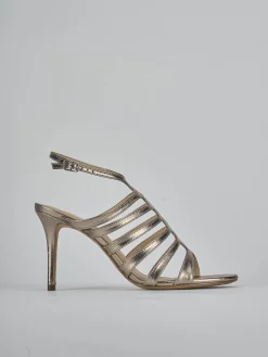 New Sandali tacco 9cm laminato Donna Sandali Tacco Alto