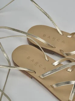 Sandali tacco 1cm laminato Donna Sandali Tacco Basso