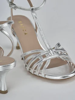 Online Sandali tacco 5cm laminato Donna Sandali Tacco Alto