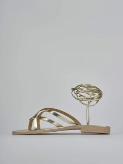 Hot Sandali tacco 1cm laminato Donna Sandali Tacco Basso