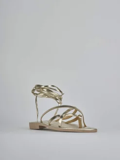 Hot Sandali tacco 1cm laminato Donna Sandali Tacco Basso