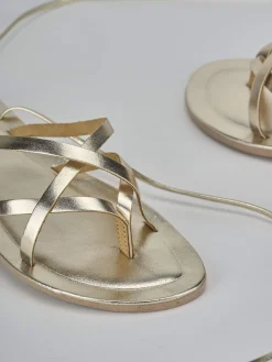 Hot Sandali tacco 1cm laminato Donna Sandali Tacco Basso