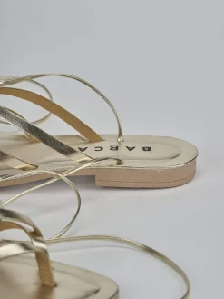 Hot Sandali tacco 1cm laminato Donna Sandali Tacco Basso