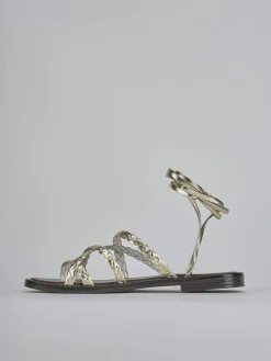 Outlet Sandali tacco 1cm laminato Donna Sandali Tacco Basso