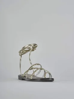 Outlet Sandali tacco 1cm laminato Donna Sandali Tacco Basso