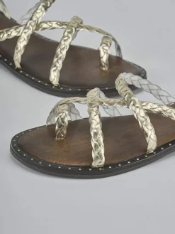 Outlet Sandali tacco 1cm laminato Donna Sandali Tacco Basso