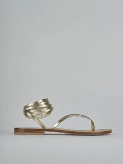 Outlet Sandali tacco 1cm laminato Donna Sandali Tacco Basso