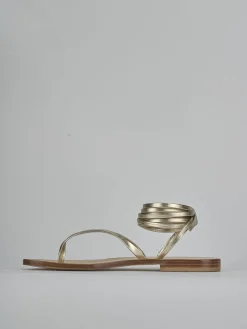 Outlet Sandali tacco 1cm laminato Donna Sandali Tacco Basso