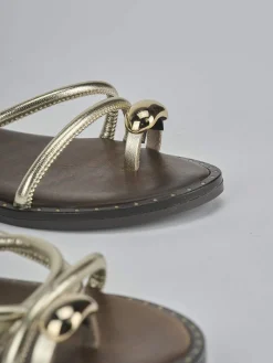 Sandali tacco 1cm laminato Donna Sandali Tacco Basso