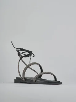 Sandali tacco 1cm pelle Donna Sandali Tacco Basso