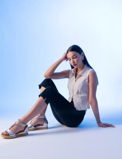 Best Sandali tacco 3cm pelle Donna Sandali Tacco Basso