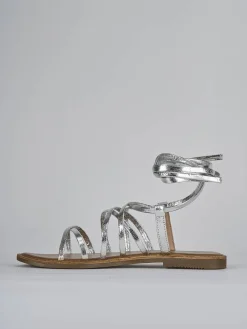 New Sandali tacco 1cm pelle Donna Sandali Tacco Basso