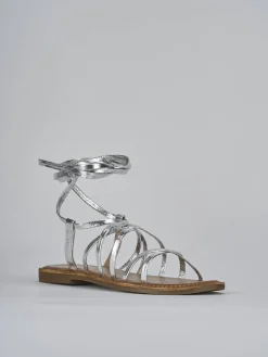 New Sandali tacco 1cm pelle Donna Sandali Tacco Basso