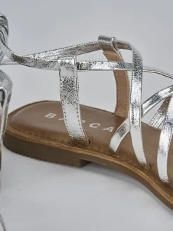 New Sandali tacco 1cm pelle Donna Sandali Tacco Basso