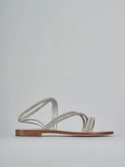 New Sandali tacco 1cm pelle Donna Sandali Tacco Basso