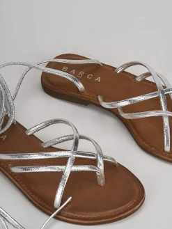 Sale Sandali tacco 1cm pelle Donna Sandali Tacco Basso