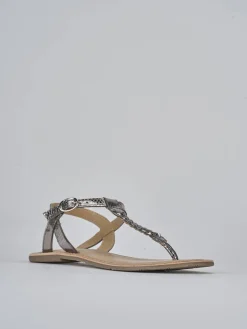 Sandali tacco 1cm pelle Donna Sandali Tacco Basso