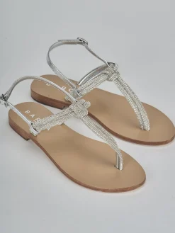 Hot Sandali tacco 1cm pelle Donna Sandali Tacco Basso