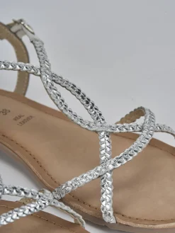 Online Sandali tacco 1cm pelle Donna Sandali Tacco Basso