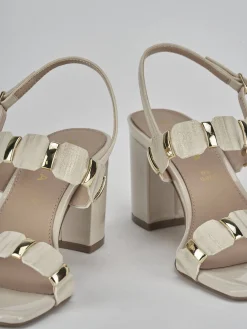 New Sandali tacco 8cm pelle Donna Sandali Tacco Alto