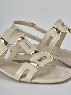 Sale Sandali tacco 1cm pelle Donna Sandali Tacco Basso