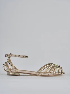 Hot Sandali tacco 1cm pelle Donna Sandali Tacco Basso