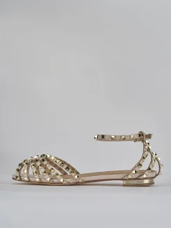 Hot Sandali tacco 1cm pelle Donna Sandali Tacco Basso