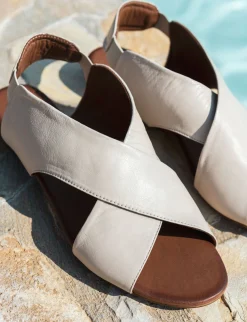 Online Sandali tacco 1cm pelle Donna Sandali Tacco Basso