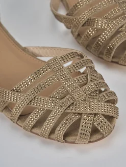 Clearance Sandali tacco 1cm pelle Donna Sandali Tacco Basso