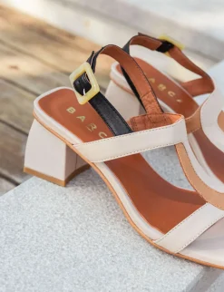 Sandali tacco 5cm pelle Donna Sandali Tacco Alto