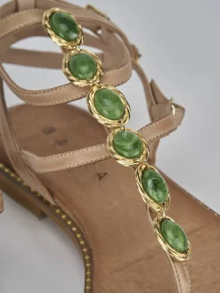 Best Sandali tacco 1cm pelle Donna Sandali Tacco Basso