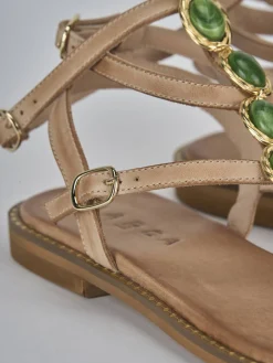 Best Sandali tacco 1cm pelle Donna Sandali Tacco Basso